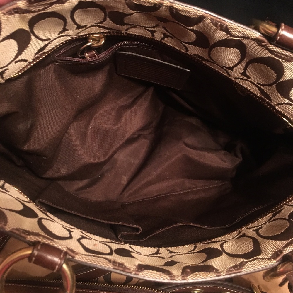 Coach Patchwork Suede Gold Grommet Tote+bag+wallet - Picture 7 of 8
